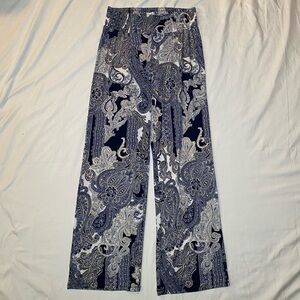 Vintage Cache Paisley Print Wide-Leg Pants Boho Fairy Festival Core, S/M